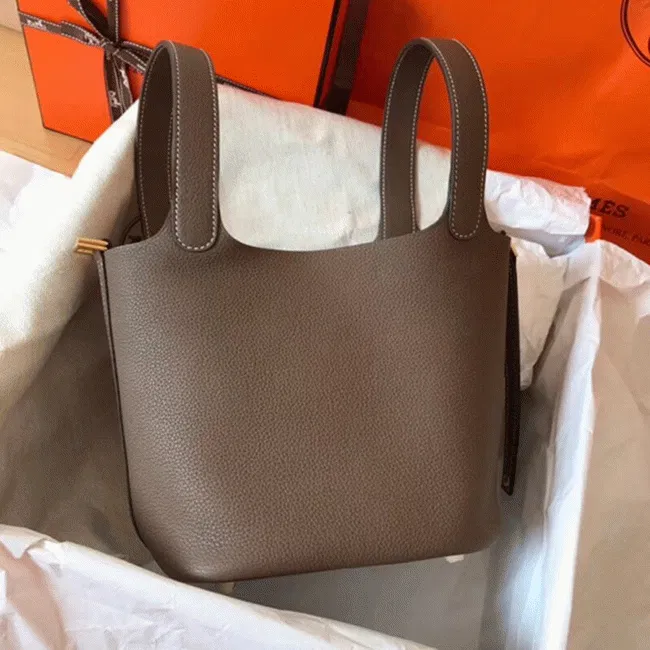 Taupe best Hermes Picotin Lock 18cm handbag — image 6