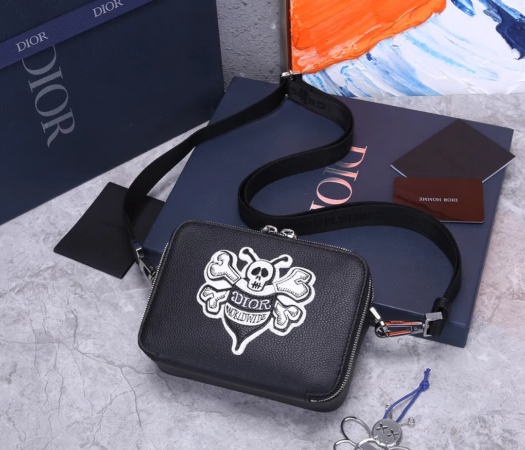 Dior Men’s Bee Print Shoulder Bag