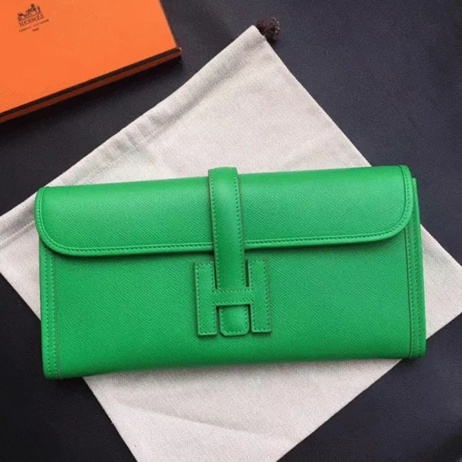 Bamboo Hermes Jige Elan 29 clutch bag