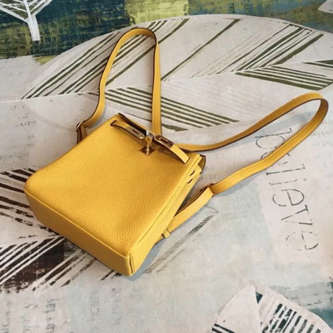 Yellow Clemence Hermes Kelly Ado PM Backpack — image 7