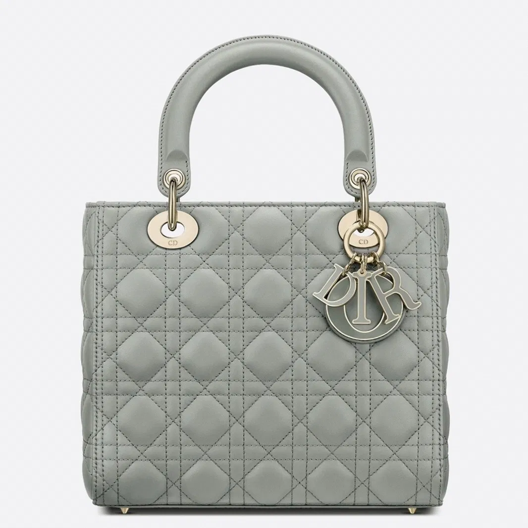 Dior Lady Dior Medium Bag in Grey