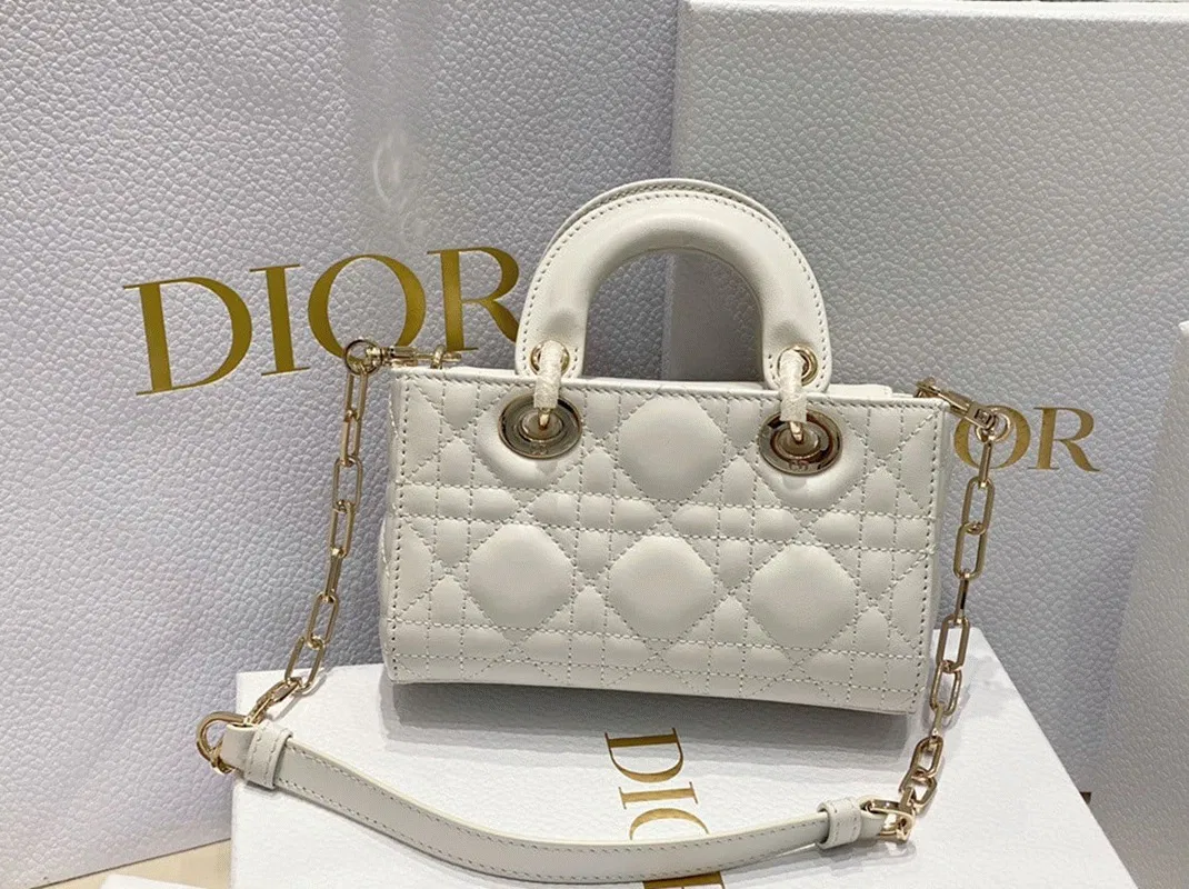 Dior Lady D-Joy Micro Bag Knockoff in White Cannage Lambskin — image 4