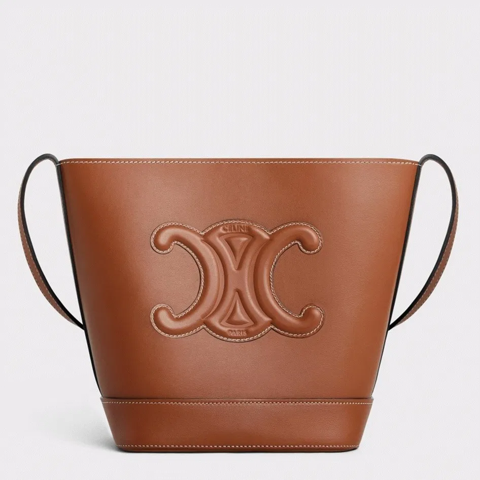 Top Quality Celine Small Bucket Cuir Triomphe In Brown Calfskin