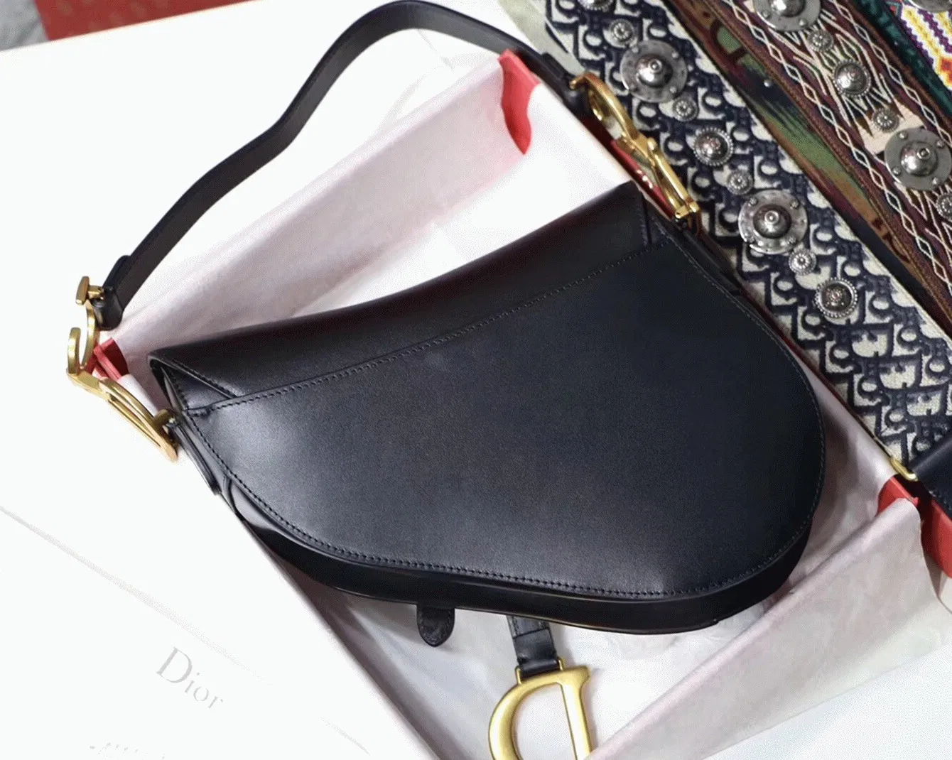 Dior Saddle Bag in Black Smooth Calfskin — image 6