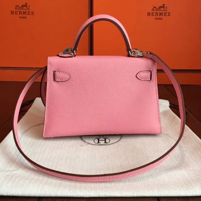 Rose Confetti Epsom Budget Knockoff Hermes Kelly 20cm Purse — image 6