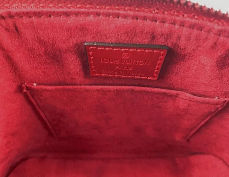 Louis Vuitton Epi Leather Alma BB Handbag In Red With Jacquard Strap — image 3
