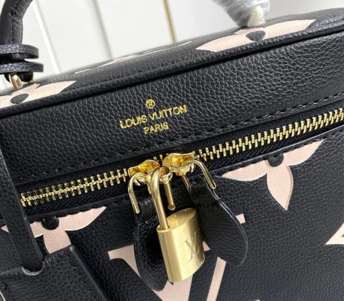 Louis Vuitton Bicolor Monogram Empreinte Vanity PM Bag In Black And Beige — image 6
