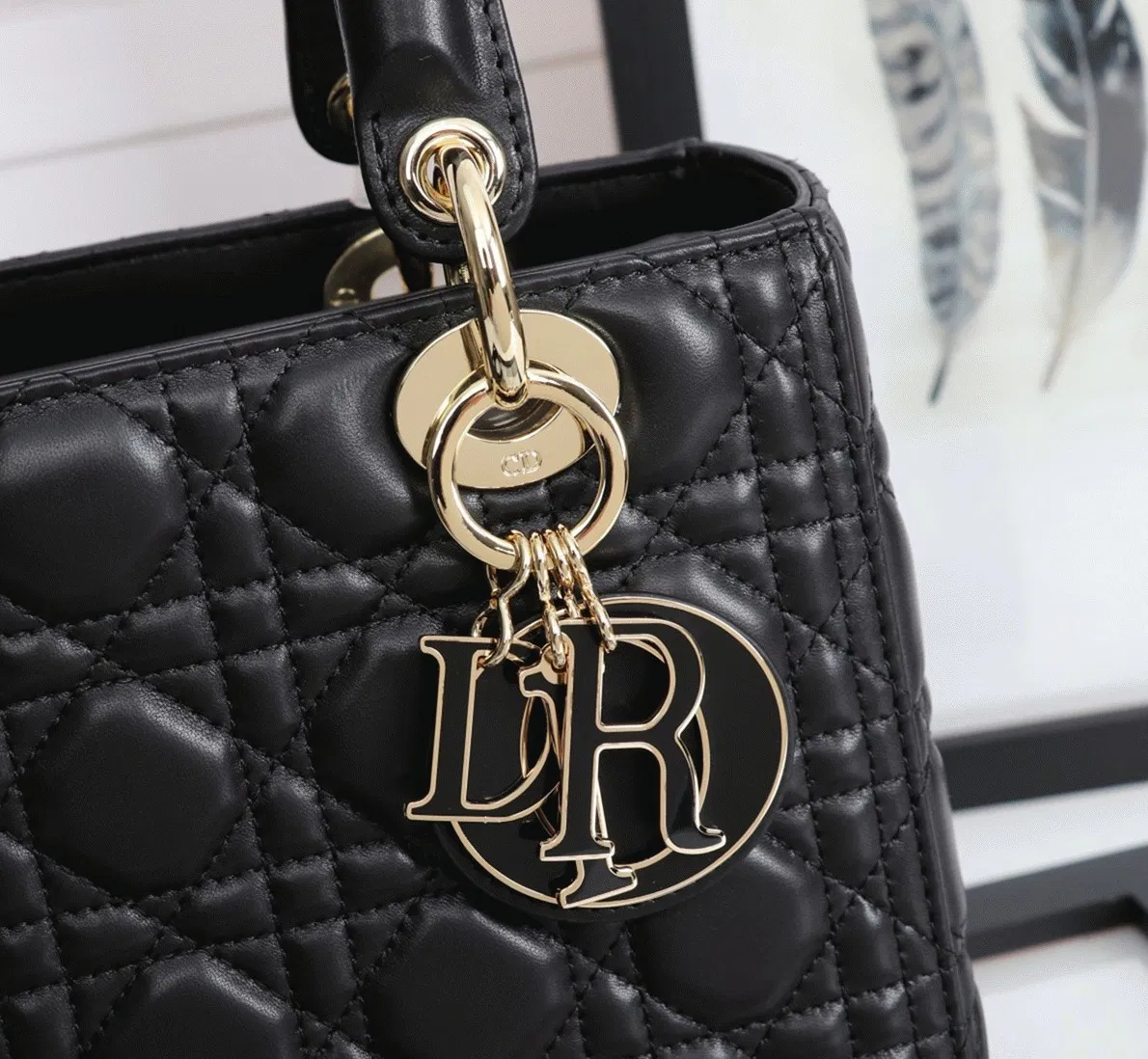 Dior Lady Dior Medium Bag in Black — image 6