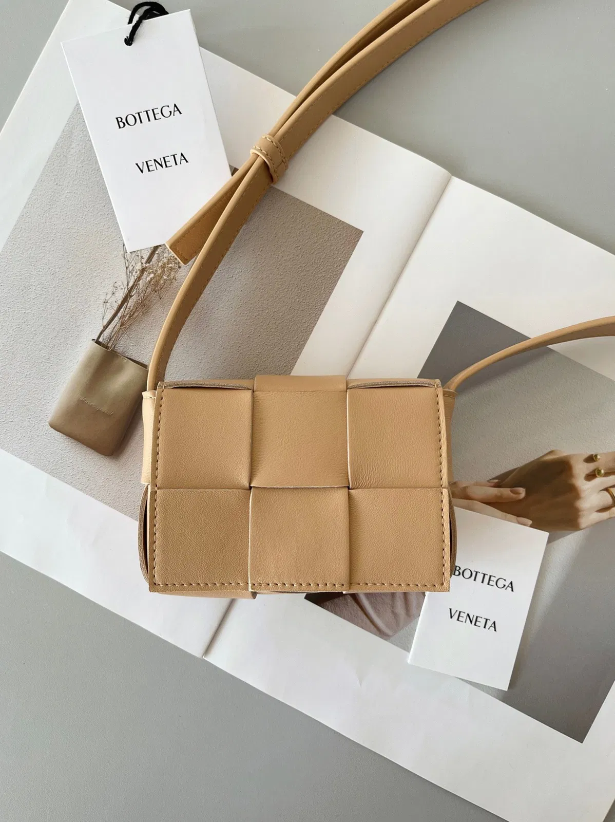 Top Quality Knockoff Bottega Veneta Candy Cassette Bag In Almond — image 2