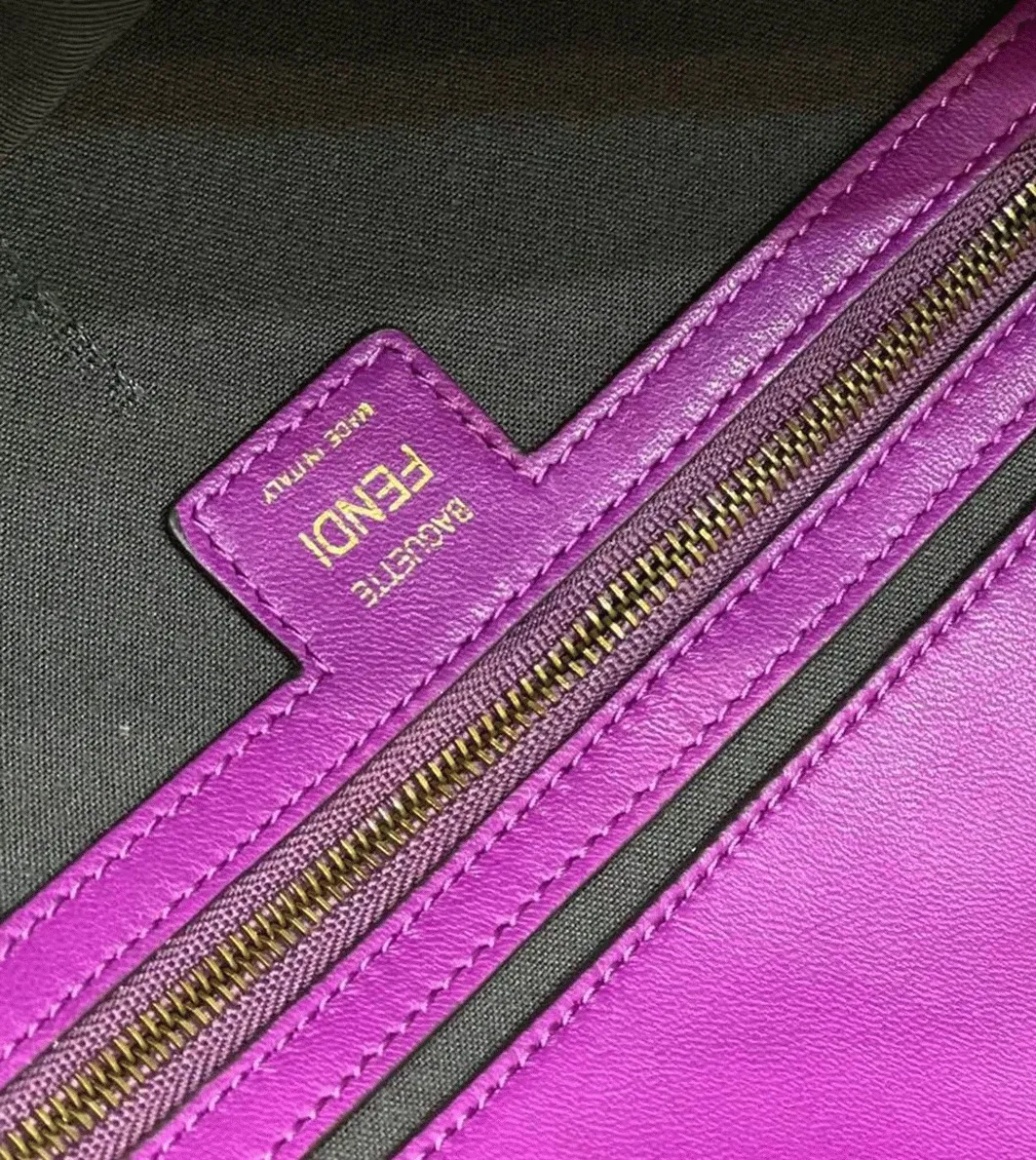 Top Quality Fendi Large Baguette Bag In Purple FF — image 7