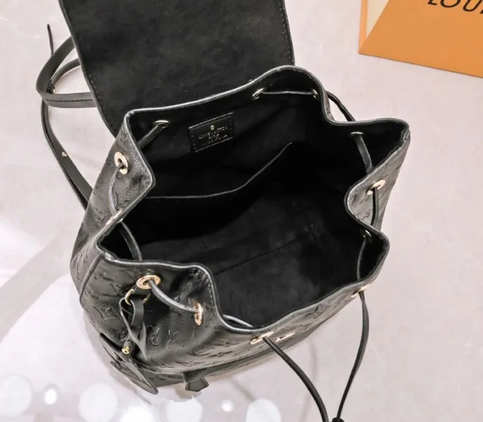 Louis Vuitton Monogram Empreinte Leather Montsouris PM Backpack In Black — image 5