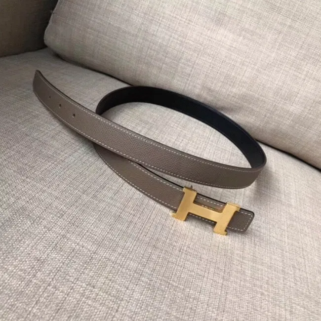 Knockoff Hermes Mini Constance belt buckle crafted in taupe epsom — image 8