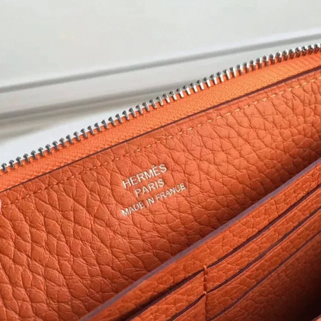 Orange 1:1 Hermes Wallet Azap Zipped — image 4