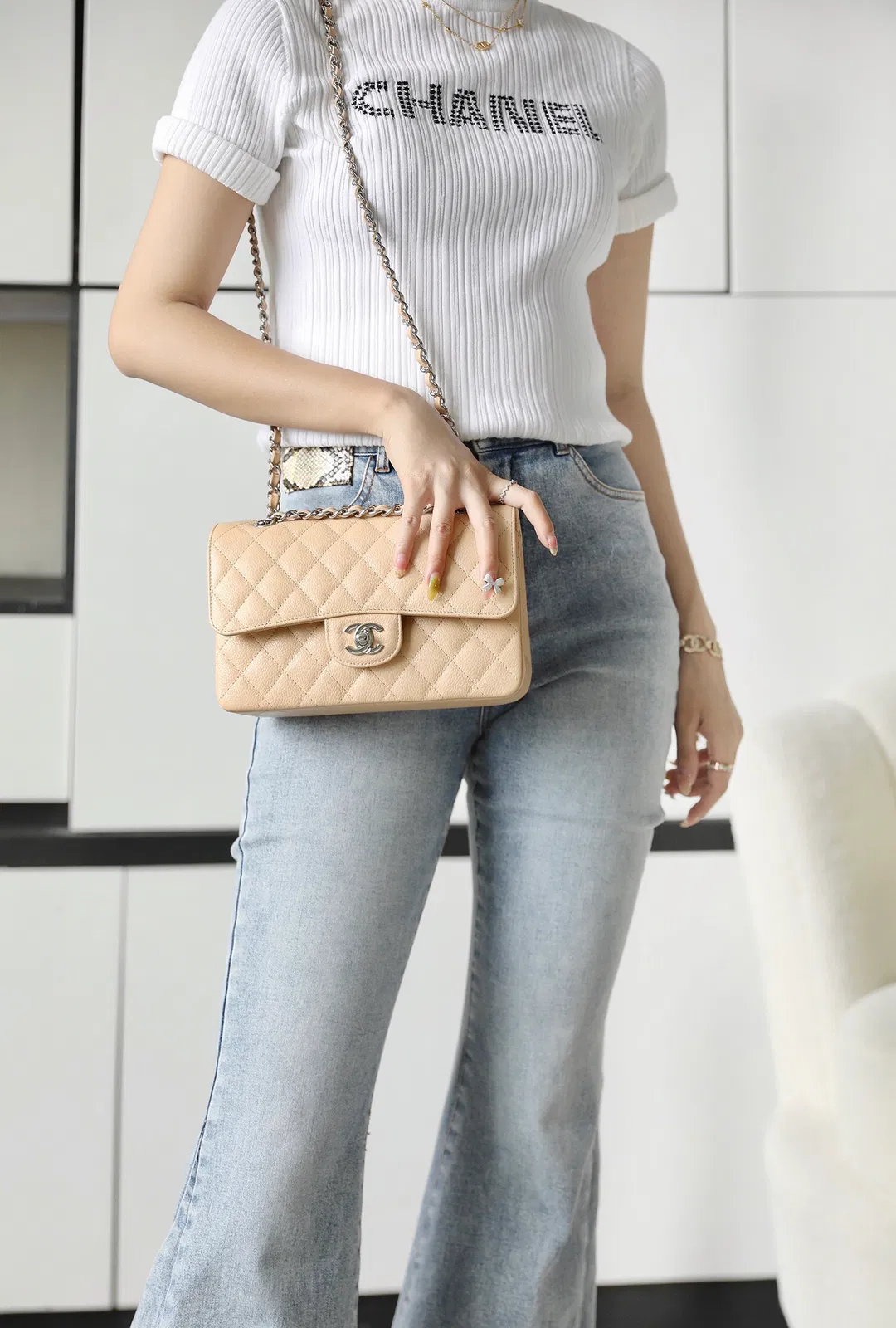 Chanel small classic flap bag โ image 12