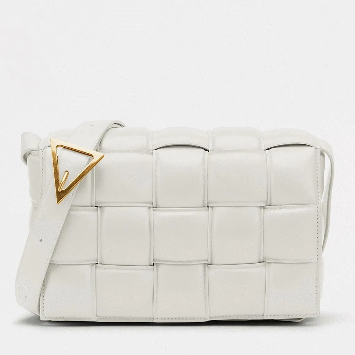 Top Quality Bottega Veneta Padded Cassette Bag In White