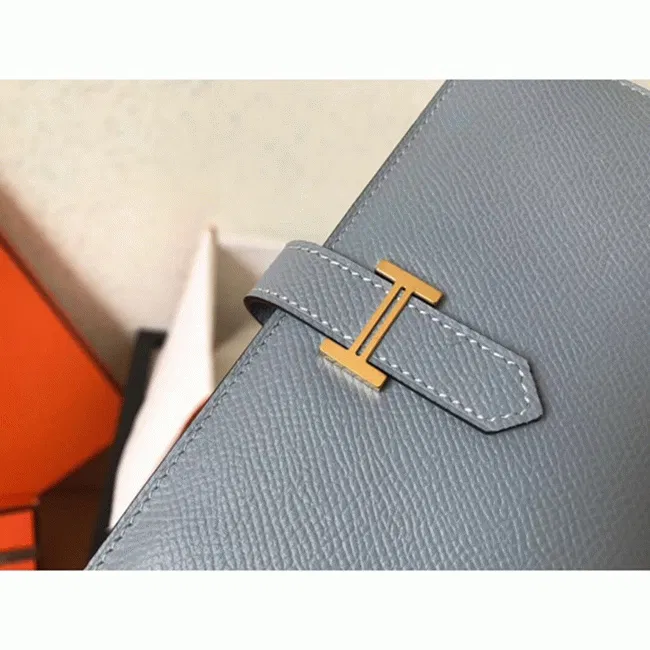 Blue Lin Epsom Hermes Bearn Wallet — image 3