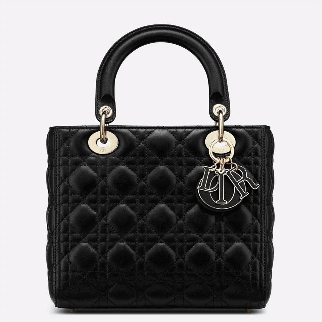 Dior Lady Dior Medium Bag in Black
