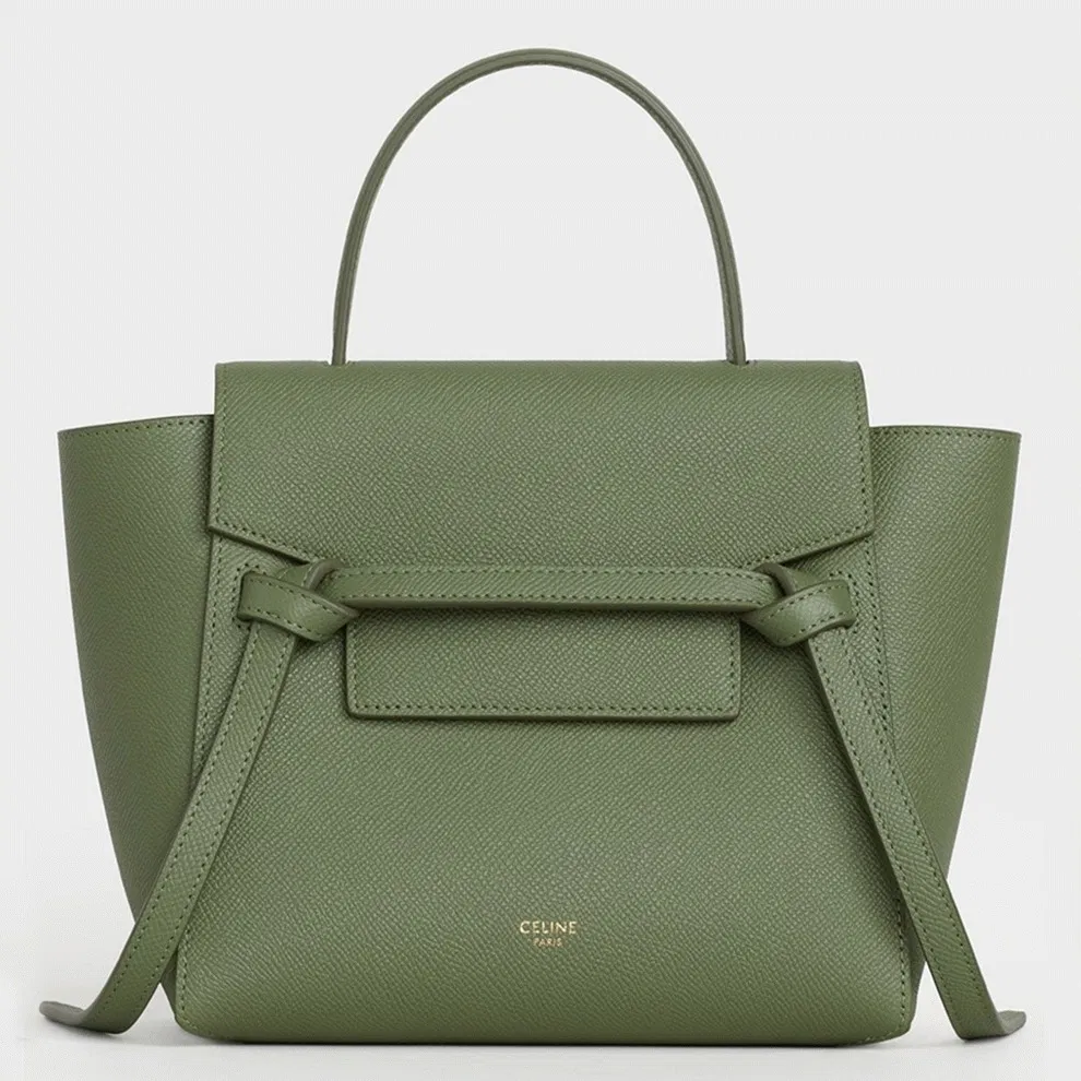 Celine Belt Nano Bag Knockoff in Light Khaki