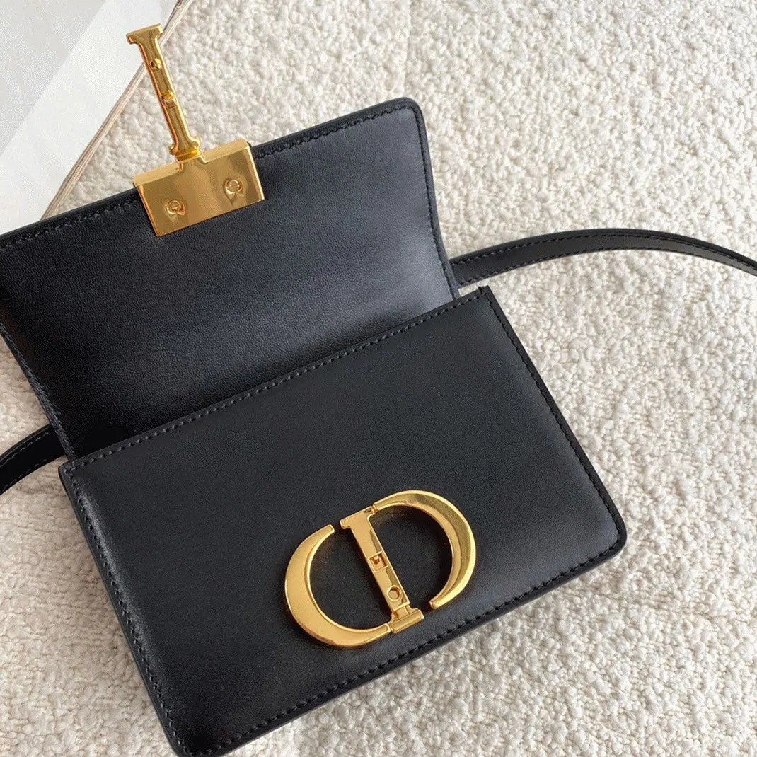 Dior 30 Montaigne Micro Bag in Black Box Calfskin — image 3