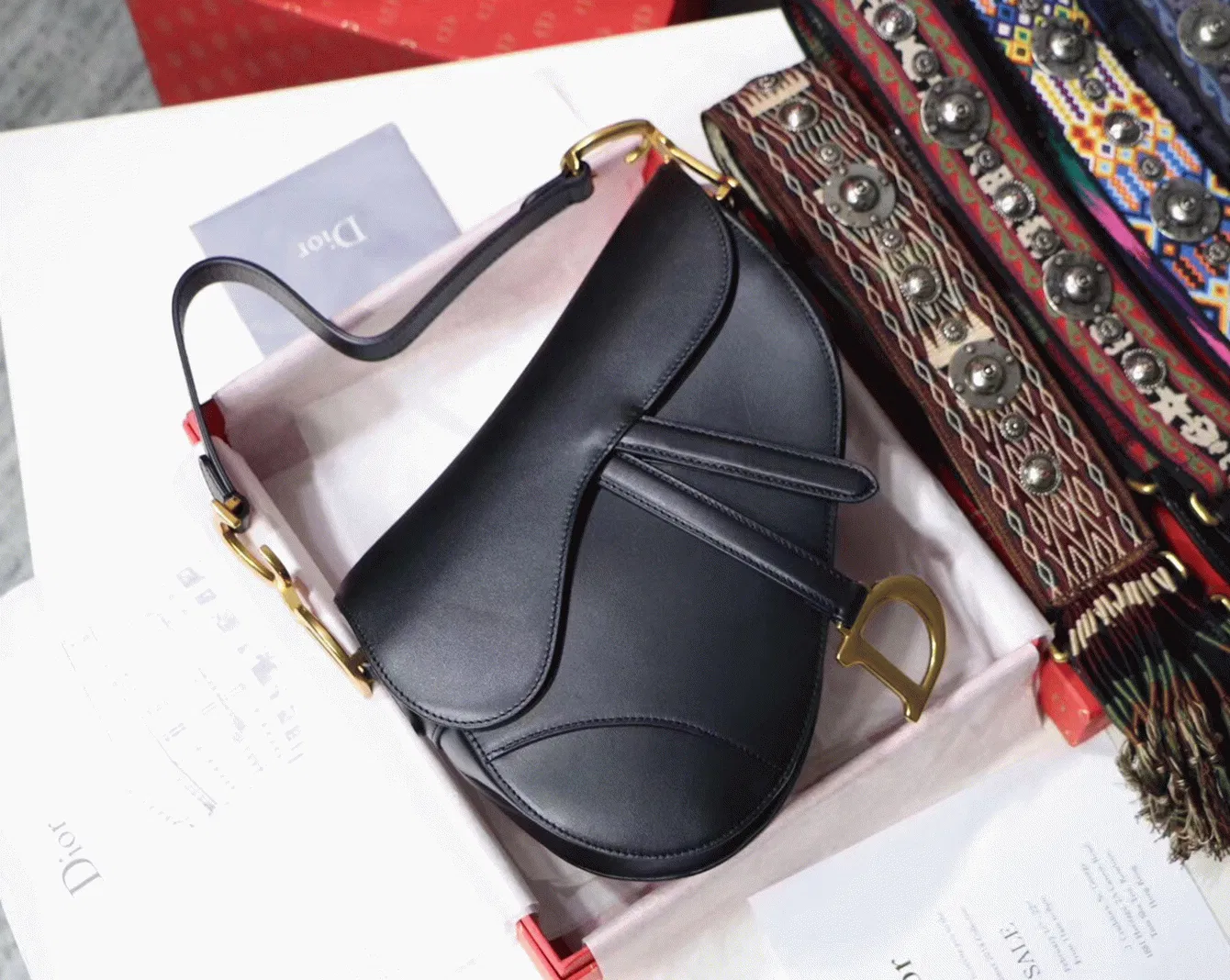 Dior Saddle Bag in Black Smooth Calfskin — image 7