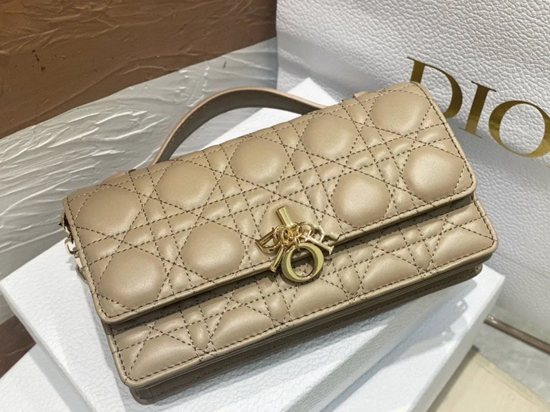 Dior Miss Dior Mini Bag in Beige Cannage Lambskin — image 8