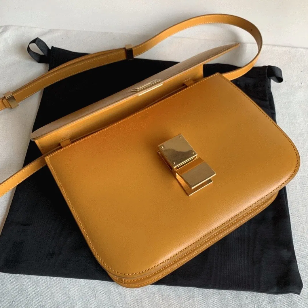 Top Quality Knockoff Celine Classic Box Medium Bag In Yellow — image 9