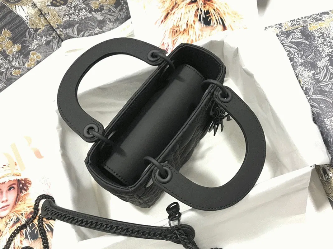 Dior Lady Dior Mini Chain Bag in Black — image 9