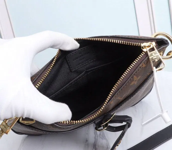 Louis Vuitton Monogram Canvas Odeon PM Bag In Black — image 3