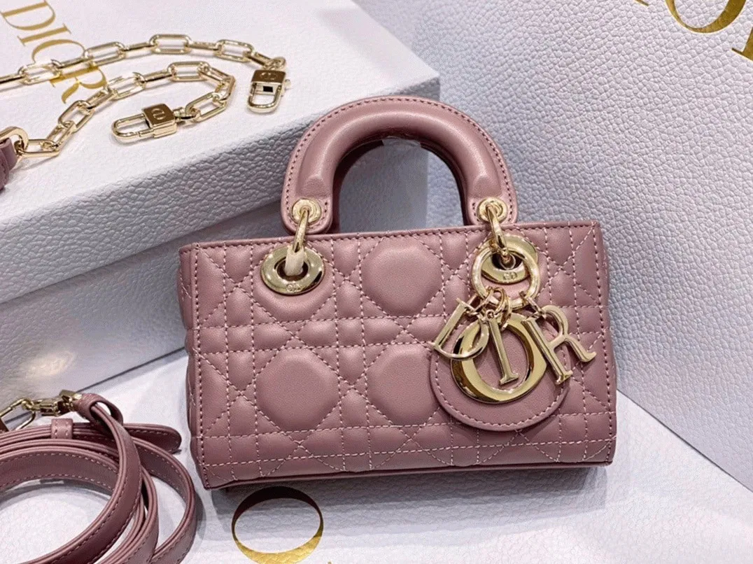 Dior Lady D-Joy Micro Bag in Peony Pink Cannage Lambskin — image 2