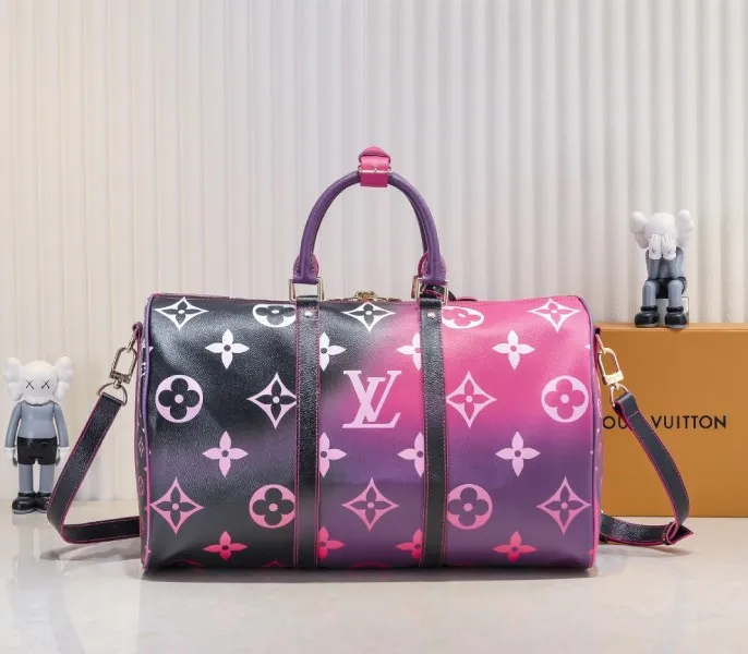 LV Spring 2022 Keepall 45 Travel Bag In Midnight Fuchsia — image 2