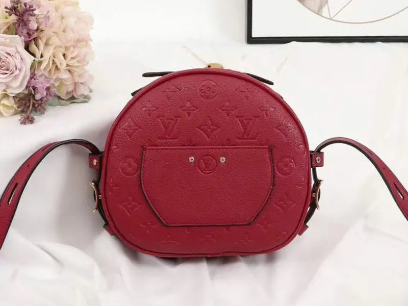 Louis Vuitton Monogram Empreinte Boite Chapeau Souple MM Bag In Red — image 5