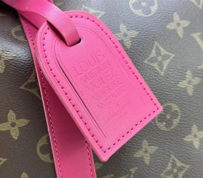 Louis Vuitton Monogram Macassar Canvas Keepall Bandouliere 50 In Pondichery Pink — image 9