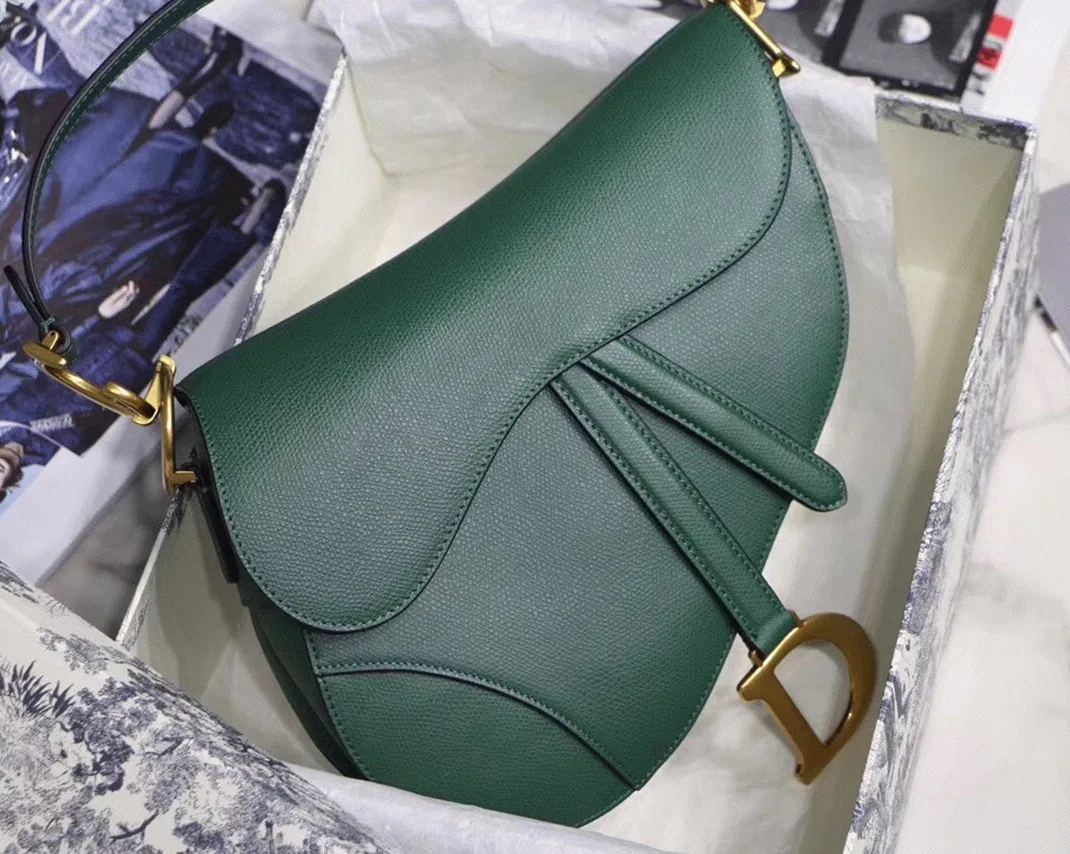 Dior Saddle Bag in Green Grained Calfskin — image 8