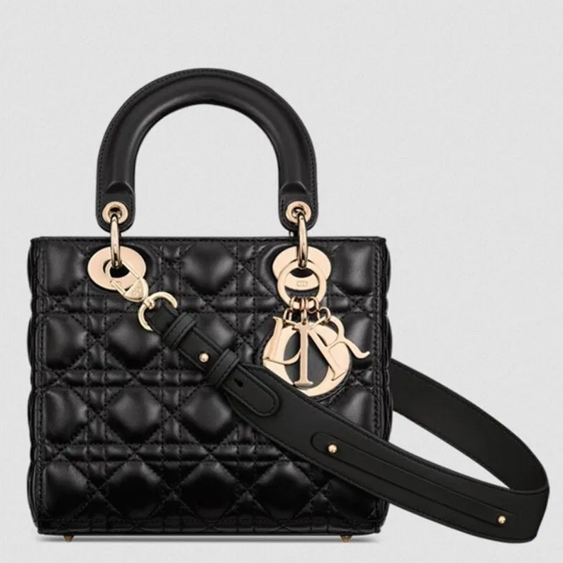 Dior Small Lady Dior My ABCDior Bag Knockoff in Black Cannage Lambskin