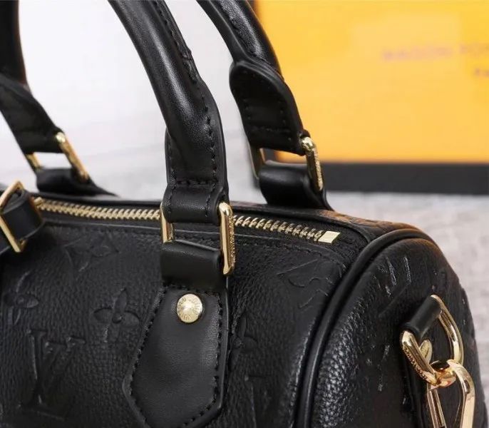 Louis Vuitton Monogram Empreinte Speedy BB Handbag In Black — image 7
