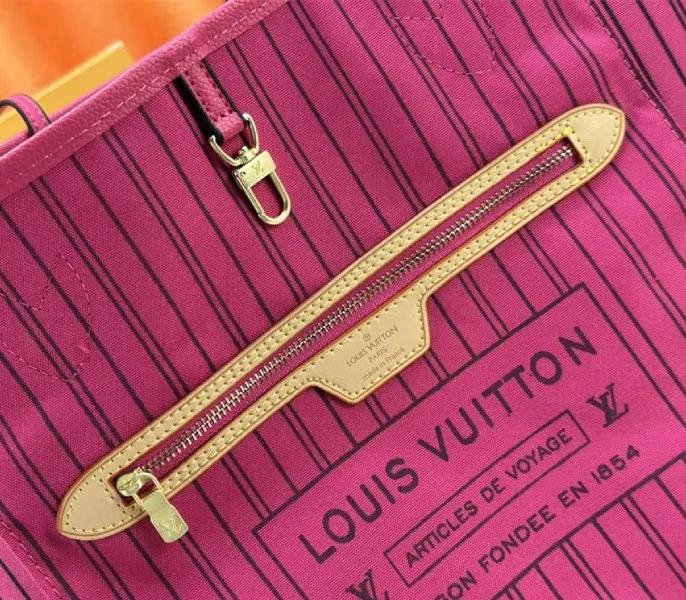 Louis Vuitton Neverfull Bandouliere Inside Out MM Tote In Monogram Canvas And Rose Pondichery Textile — image 6