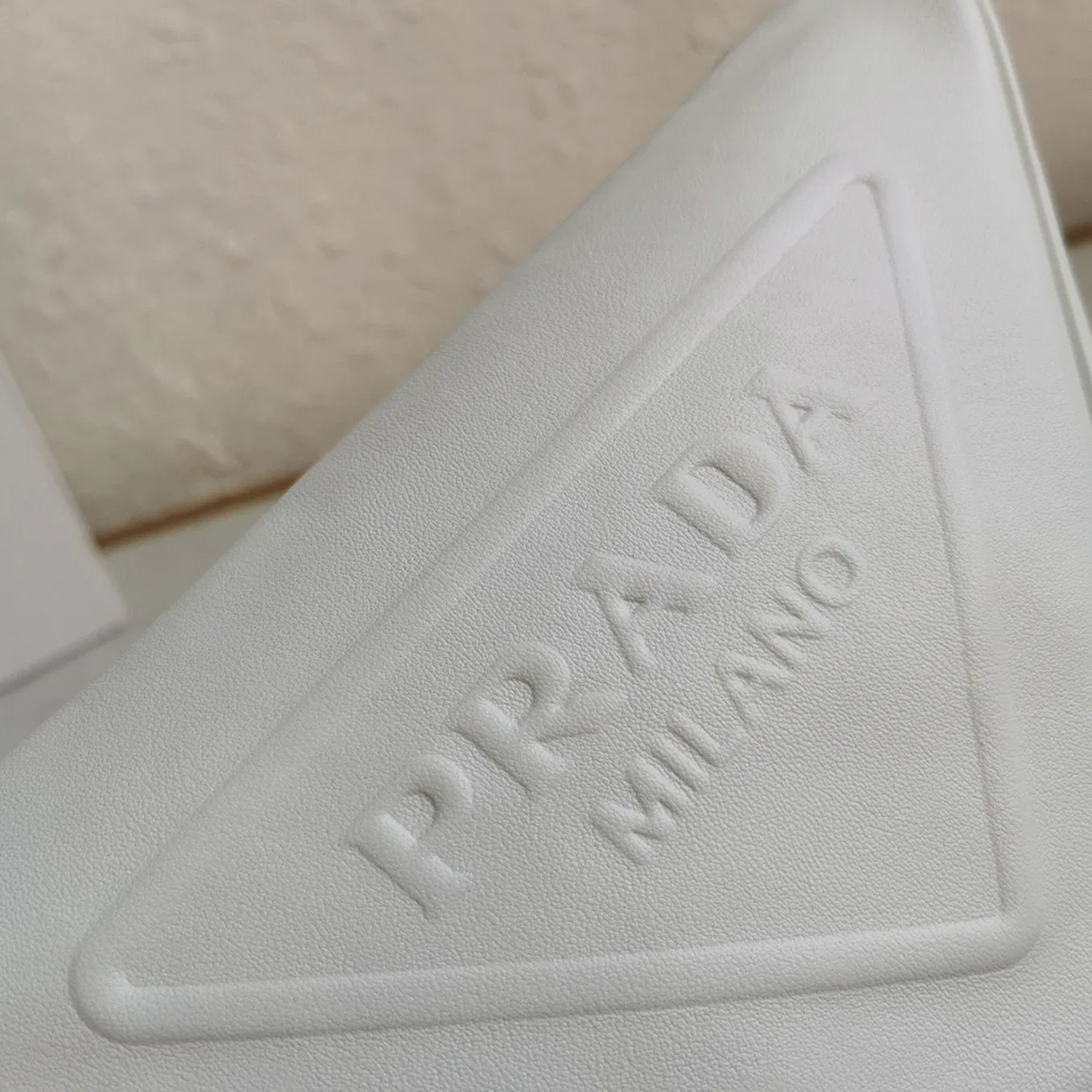 Prada Triangle Shoulder Bag in White — image 7