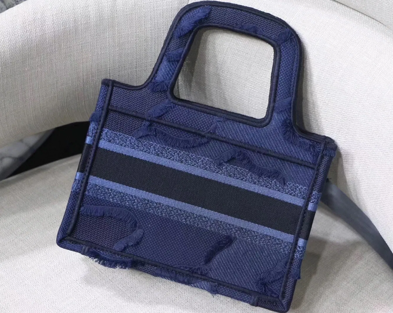 Dior Mini Book Tote Bag in Blue Camouflage — image 2