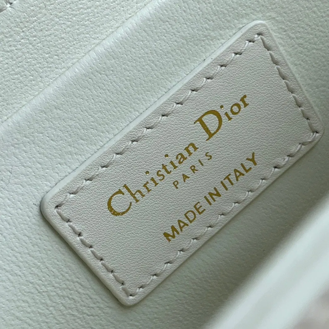 Dior 30 Montaigne Box Bag Knockoff in White Box Calfskin — image 6