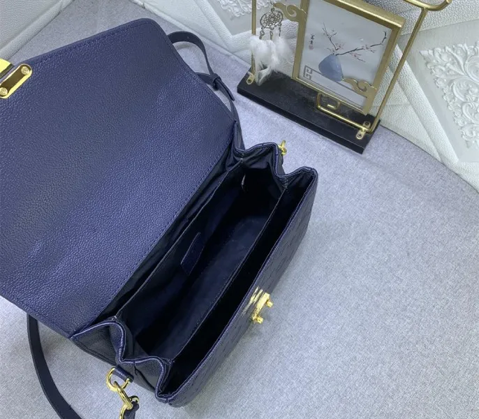 LV Monogram Empreinte Leather Metis In Navy Blue — image 6