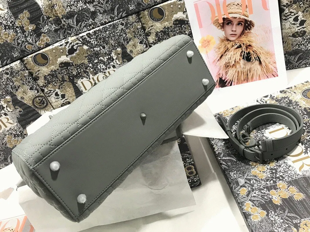 Dior Lady Dior Large Bag in Grey — image 8