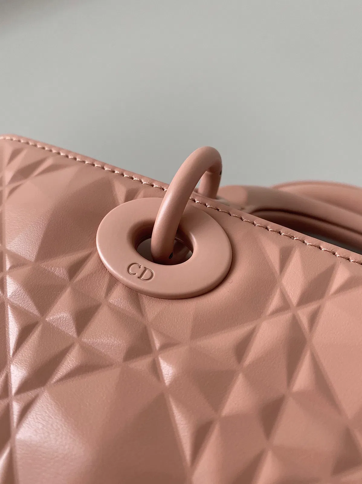 Dior Lady D-Joy Medium Bag in Nude Calfskin with Diamond Motif — image 3