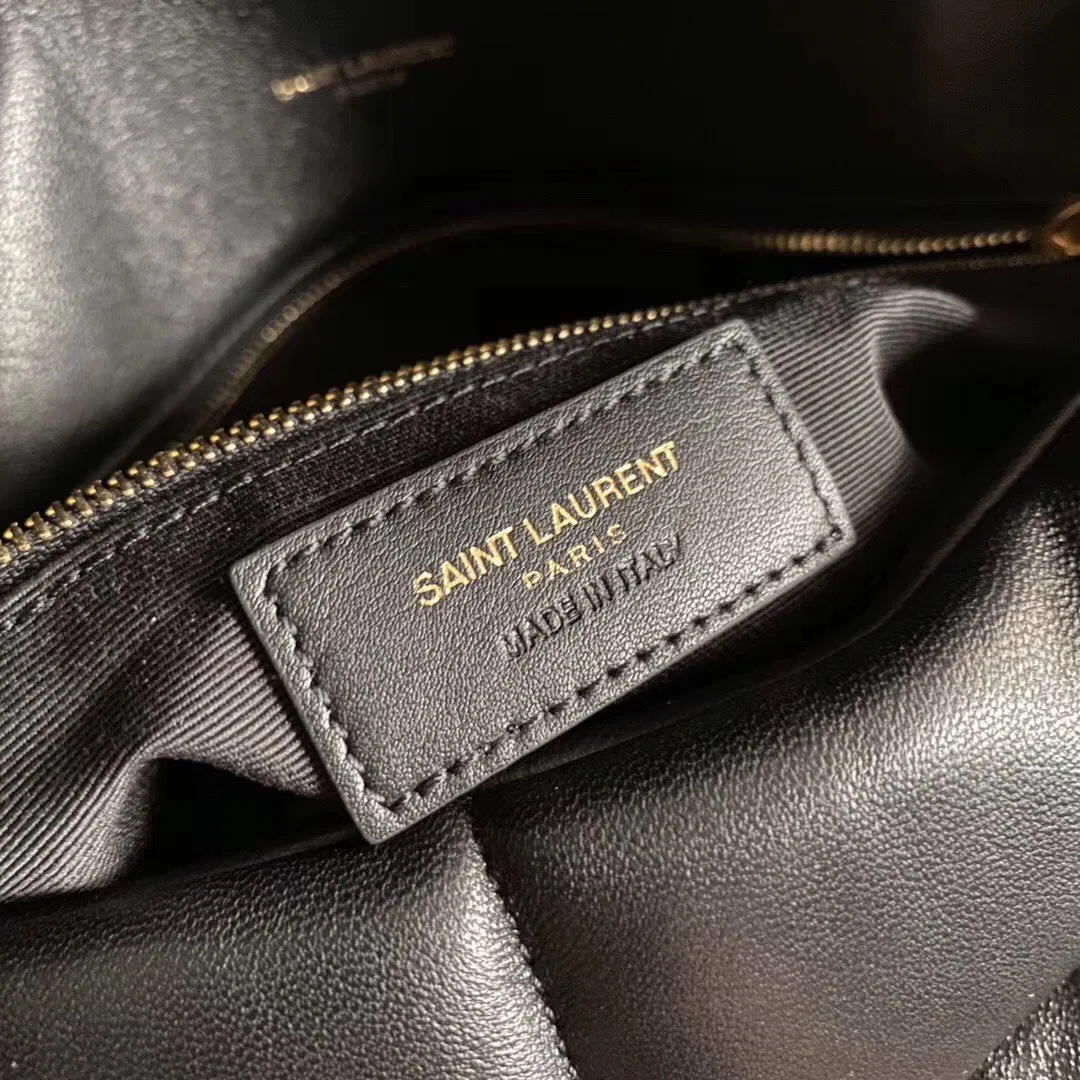 PUFFER SMALL BAG IN QUILTED SUEDE — image 9