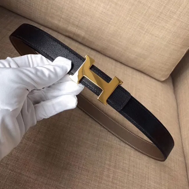 Knockoff Hermes Mini Constance belt buckle crafted in taupe epsom — image 2
