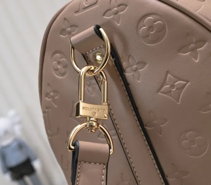 LV Monogram Empreinte Keepall Bandouliere 45 In Tourterelle Gray — image 8