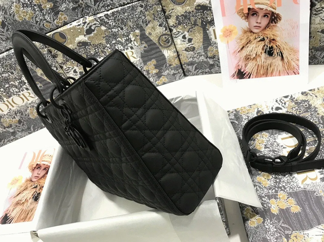 Dior Lady Dior Large Bag Knockoff in Black — image 8