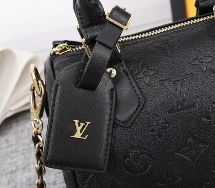 Louis Vuitton Monogram Empreinte Speedy BB Handbag In Black — image 6
