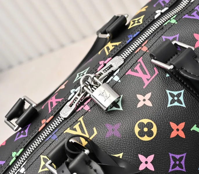 LV X TM Multicolored Keepall Bandouliere 50 In Black — image 6