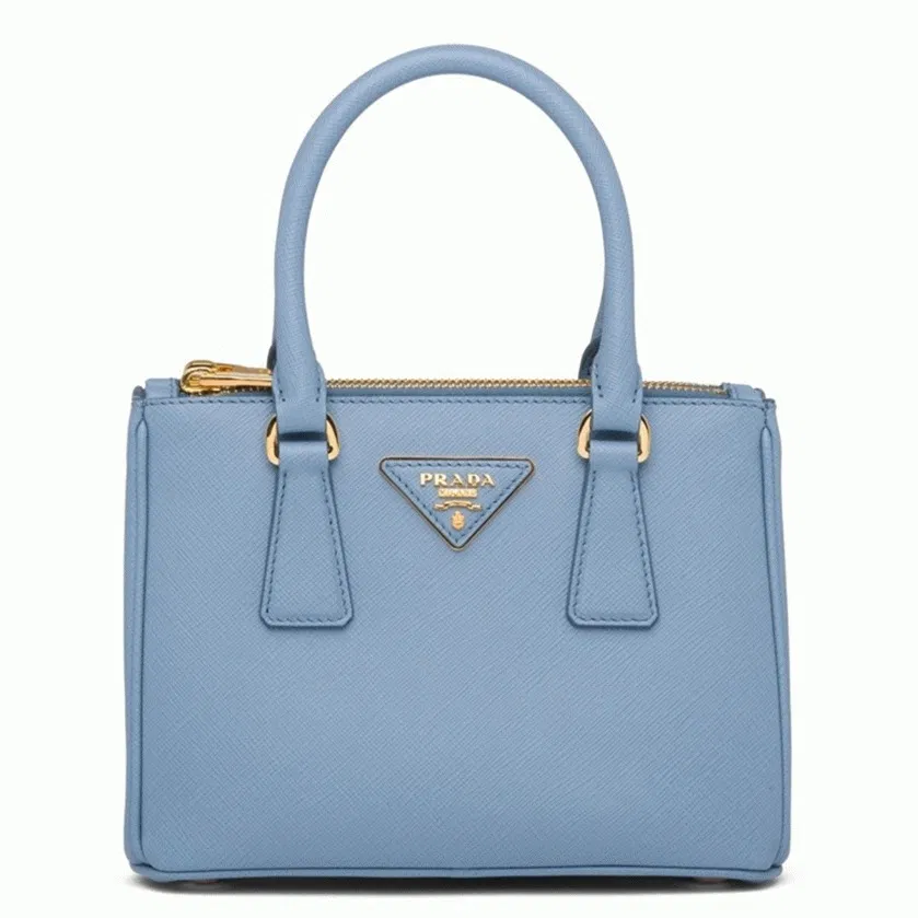 Light Blue Prada Mini Galleria Bag