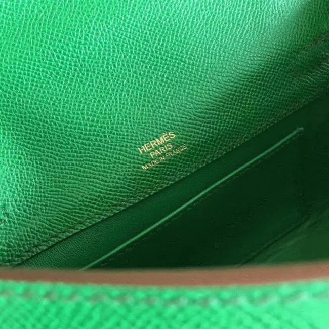 Bamboo Epsom Knockoff Hermes Kelly Pochette Nature-Tone Bag — image 5